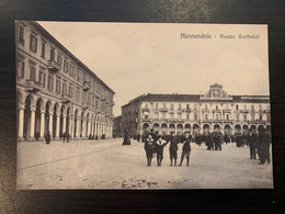 Cartolina Alessandria Piazza Garibaldi - Alessandria