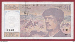 20 Francs "Debussy" --1997--ALPH .D.051- - Dans L 'état -- - 20 F 1980-1997 ''Debussy''