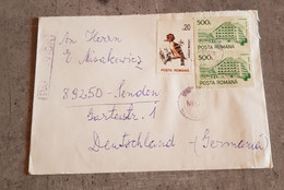 ROMÂNIA PAR AVION COVER CIRCULED SEND TO GERMANY - Brieven En Documenten