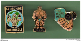 HALTEROPHILIE *** Lot De 3 Pin's Differents *** 1042 - Weightlifting