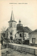 Dosnon * Rue Et Vue Sur L'église Du Village * Villageois - Andere & Zonder Classificatie