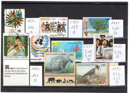 NATIONS UNIES 1982-93 LOT Oblitéré - Gebraucht