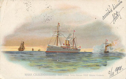 (D) Transports Navire " MAHA CHAKRKRI " Siam. Télégraphie Militaire Verdun 1901 - Paquebote