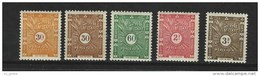 Cote Somalis Taxe YT 39 à 43 " Série Ss RF " 1944 Neuf** - Unused Stamps