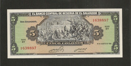 Salvador, 5 Colones, 1983 & 1988 "Printer ABNC" Issue - Salvador