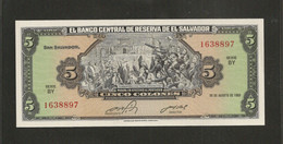 Salvador, 5 Colones, 1983 & 1988 "Printer ABNC" Issue - El Salvador