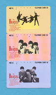 ( 5768 ) - 3 Télécarte JAPON - (  BEATLES /  Groupe Musical  ) - *** TBE *** - Voir Scan - - Musique