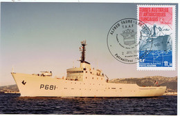 Patrouilleur Albatros / 1° Escale Dans Les Terres Australes / 2 Juillet 1984 / Timbre PA 84 - Lettres & Documents