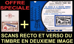 YVERT 1422 N** - MNH - PHILATEC 1964 + PUBLICITE D'ORIGINE - SCAN RECTO-VERSO = SANSURPRISE - Unused Stamps