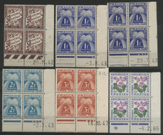 TAXE N° 37 + 70 (x2) + 72 + 73 + 102. 6 Coins Datés Différents. Neufs ** (MNH) Voir Description - Taxe