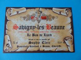 Etiquette De Vin Savigny Les Beaune Le Bas De Liard Sophie Clerc - Bourgogne