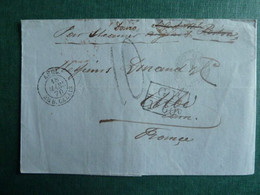 D1 - Marque Postale GB 1F60 Et Cachet Angl. Amb. Calais Sur LSC Vers Albi 1870 - ...-1840 Préphilatélie
