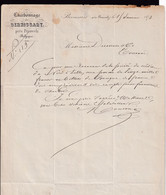 EM69/067 - CHARBONNAGES - Lettre TP 30 Points 43 De BLATON 1873 Vers TOURNAY - Entete Charbonnage De BERNISSART - 1869-1883 Leopold II.