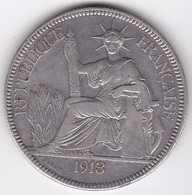 Indochine Française. 1 Piastre De Commerce 1913. En Argent , Lec 294 - Indochina Francesa