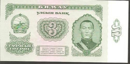 Mongolia P-36  3 Tugrik  1966 UNC - Mongolië