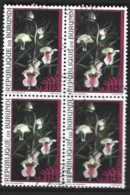 Burundi  1995    SG  1598  Flowers  Fine Used  Block Of Four - Used Stamps