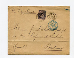 !!! LETTRE DE PAPEETE POUR BORDEAUX DE 1890, PAR LE "CITY OF PAPEETE". TARIF A 25C - Alphee Dubois