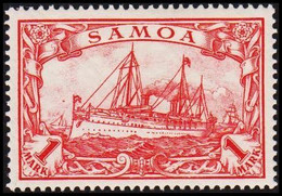 1900 - 1901. SAMOA 1 MARK. Kaiserjacht SMS Hohenzollern. Hinged. (Michel 16) - JF518391 - Kolonie: Samoa