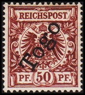1897 - 1898. Togo 50 Pf. REICHSPOST. Hinged. (Michel 6) - JF518414 - Togo