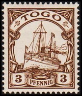1900. TOGO 3 Pf. Kaiserjacht SMS Hohenzollern. Never Hinged.  (Michel 7) - JF518415 - Togo
