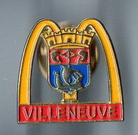 Pin's McDonald's De Villeneuve La Garenne - Hauts-de-Seine - Île-de-France - Restauration Rapide - Amérique - USA - McDonald's