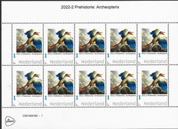 Nederland  2022-2 {Prehistorie: Archeopterix   Vel/sheetlet       Postfris/mnh/neuf - Ongebruikt
