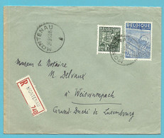 768+771 Op Brief (voorkeurtarief / TARIF PREFERENTIEL) !!! Aangetekend Stempel MONTENAU (canton De L'est) Naar LUXEMBURG - 1948 Exportación