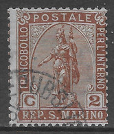 San Marino 1899 Statua Della Libertà C2 Sa N.32 US - Oblitérés