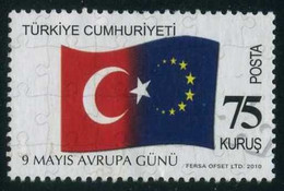 Türkiye 2010 Mi 3826 Europe Day, Flag - Used Stamps