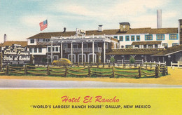 Gallup New Mexico, Route 66, Hotel El Rancho, C1940s/50s Vintage Postcard - Ruta ''66' (Route)