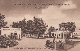 Albuquerque New Mexico, Route 66, Country Club Court Motel, C1940s/50s Vintage Postcard - Ruta ''66' (Route)