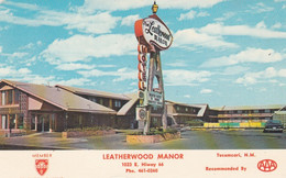 Tucumcari New Mexico, Route 66, Leatherwood Manor Motel, C1960s Vintage Postcard - Ruta ''66' (Route)