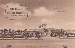 San Bernardino California, Route 66, Mt. Vernon Auto Motel, C1940s/50s Vintage Postcard - Ruta ''66' (Route)