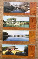 China Beijing Railway Bureau, Train Platform Ticket, The Summer Palace,4v - Wereld
