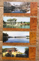 China Beijing Railway Bureau, Train Platform Ticket, The Summer Palace,4v - Welt