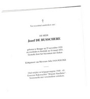 RIJKSWACHTER Brigade HARELBEKE  J.DE BUSSCHERE °BRUGGE 1920 +KORTRIJK 2001 (J.VAN POUCKE) - Imágenes Religiosas