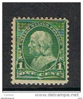 U.S.A.:  1898/99  B. FRANKLIN  -  1 C. UNUSED  STAMP  -  YV/TELL. 123 - Ongebruikt