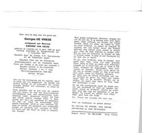 RIJKSWACHTER AALST G.DE VRIESE °LOKEREN 1923 +DENDERMONDE 1977 (S.VAN HECKE) - Imágenes Religiosas