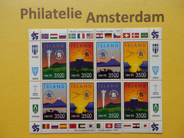 Iceland 1995, FULL SHEET / HANDBALL WORLD CHAMPIONSHIPS / SPORTS: Mi 820-23, ** - KB - Blocks & Sheetlets