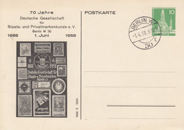 B PP 18/5 70 Jahre Deutsche Gesellschaft Für Staats- Und Privatmarkenkunde E.V., Berlin W - Postales - Usados