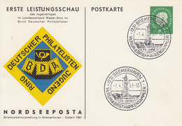 B PP 21/6  NORDSEEPOSTA Rind Deutscher Philatelisten Jugend, Bremerhaven 1 - Postales Privados - Usados