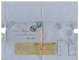 TB 3248 -1867 - LAC - Commerce De Truffes Du Périgord / BENECH - BIGOURDANT à CAHORS Pour NANTES Via BORDEAUX X PARIS - 1849-1876: Période Classique