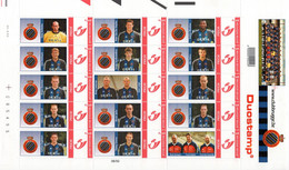 BELGIË / BELGIQUE : DUOSTAMPS : Volledig Vel / Feuillet Complète D.d. 24 X 02 :  @§* CLUB BRUGGE *§@ : VOETBAL,FOOTBALL, - Sonstige & Ohne Zuordnung