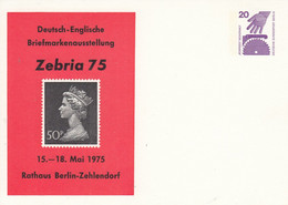 B PP 63/7** Deutsch-Englische Briefmarkenausstellung Zebria 75 15.- 18.Mai 1975 Rathaus Berlin-Zehlendorf - Sobres Privados - Nuevos