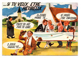 Humour-- Illustrateur  ?????--1971-- Si Tu Veux être Heureux..........cachet  EYGURANDE--19 ...... - Humor