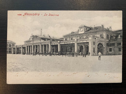 Cartolina Stazione Alessandria 1902 - Alessandria