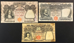 1000 + 100 + 50 Lire Banco Di Napoli 1911 1908 1918 LOTTO 2350 - Other & Unclassified