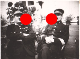 Gendarmerie Photographie En 1936 à Braine Le Comte /  2 Gendarme S /  Officiers ? Voir Képi - Professions