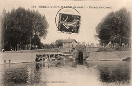 Neuilly Sur Marne * Entrée Du Canal * Bateau à Vapeur * L'écluse - Neuilly Sur Marne