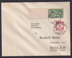 Briefmarken Frankreich Brief 261 L Mit Gezähntem Leerfeld Vom Rand Guebwiller - Briefe U. Dokumente